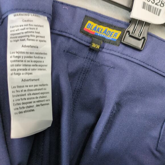 NWT Blaklader Workwear Navy Work Pants Men's 38x34 Knee Pad Utility Pockets 1625 - Picture 4 of 10